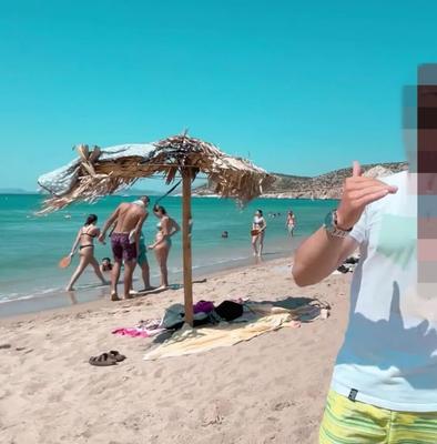 Pontas gregas na praia