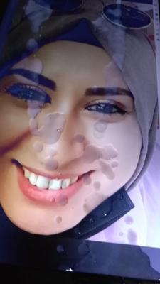 Turkish hijab turban cumtribute cummed facial turkey