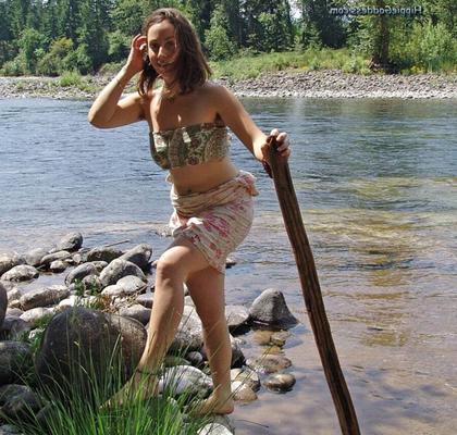 Богиня хиппи Jade, волосатая на открытом воздухе, часть