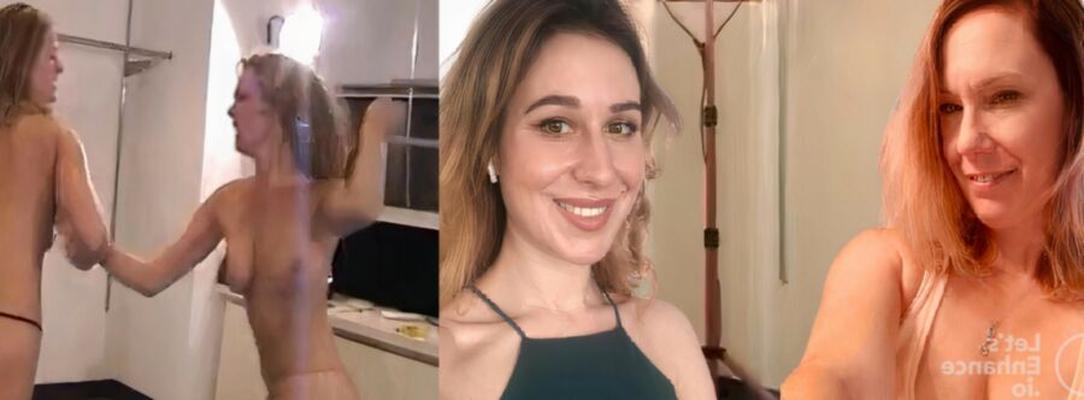 Oben-ohne-Catfight zwischen Reife und Teenager