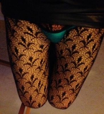 Minha meia-calça preta padrão
