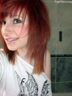 Hot redhead teen selfshots in bathroom