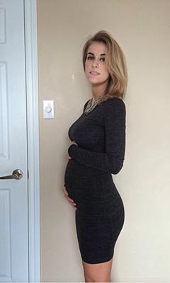 Mulher grávida elegante