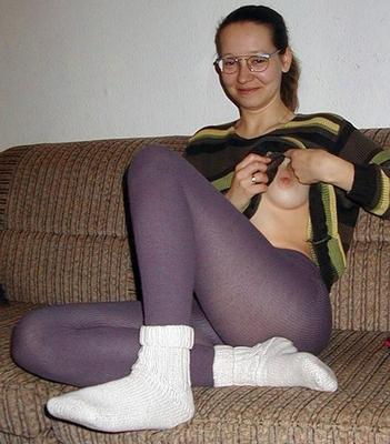 Saskia graue Wollstrumpfhose Strickstrumpfhose