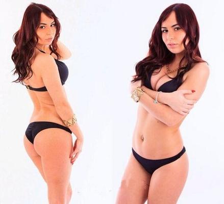 Rachael Nemi intenta ocultar el bikini más allá de los idiotas que todavía se masturban