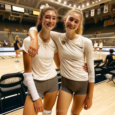Pieds de filles de volley-ball