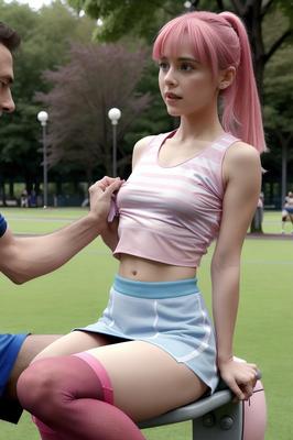 AI Generated 696: pink hair cosplay