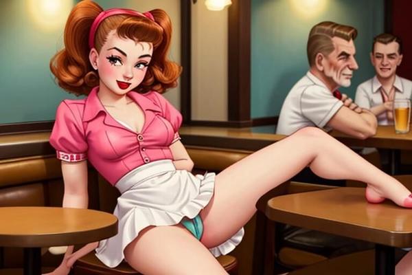 Сгенерировано AI — стиль пин-ап