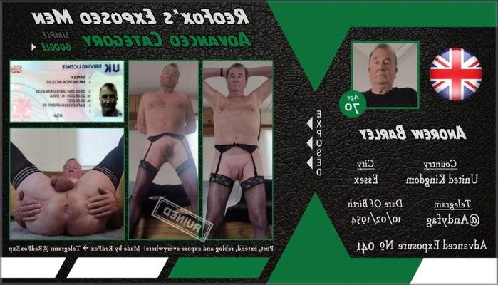 Британская сисси-шлюшка Эндрю Барли в любительском видео