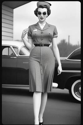1950 年代の AI ウェイトレスとスチュワーデス