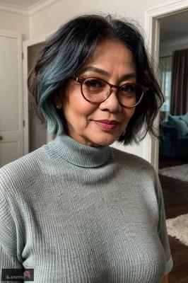 Sexy granny with glasses gets her ass pounded
