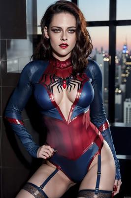 AI Kristen Stewart Mujer Araña