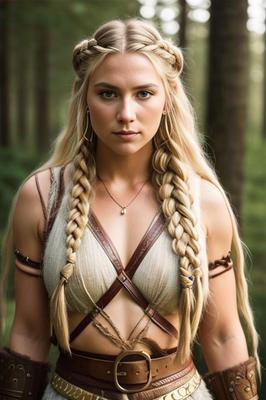 Viking with braided hair