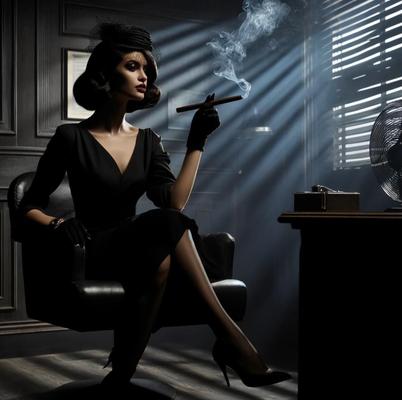 Une veuve fumeuse embauche P.I. (AI)