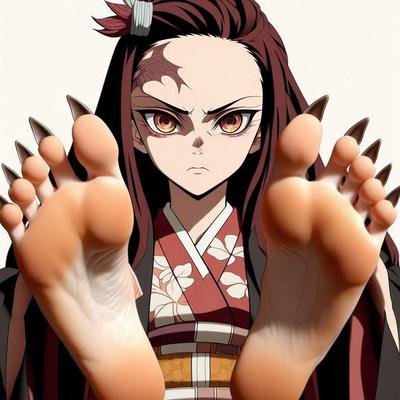 禰豆子の足