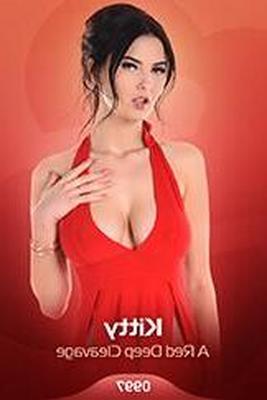 IStripper Kitty, красная карта с глубоким декольте