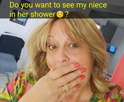 my niece in her shower