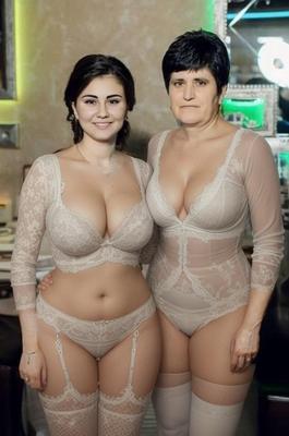MOM AND I IN STOCKINGS