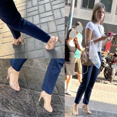 Latina candid feet 