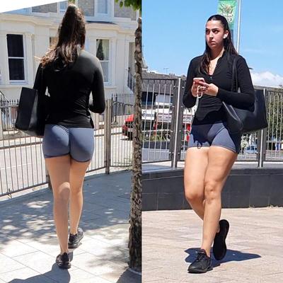 [Candid] Gym Desi mostra pernas e bunda