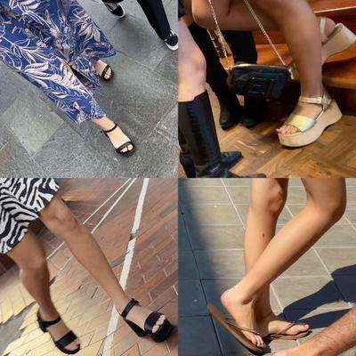 Latina candid feet 