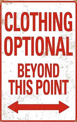 Ropa opcional más allá de este punto