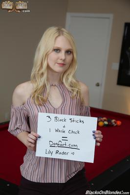 Lily Rader Black sticks for White chick