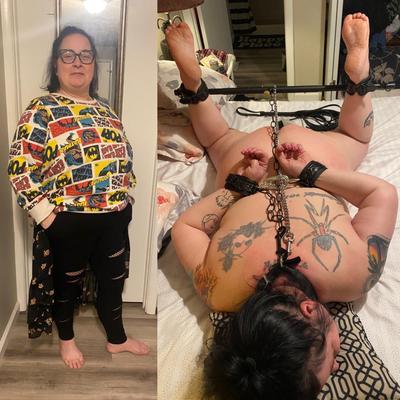 Another Slut Wife Hogtied Naked Set
