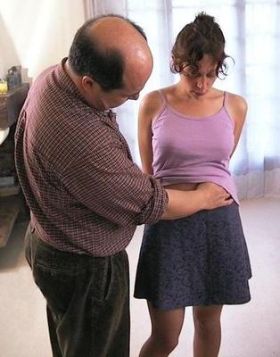 Spank and Shame slim trimmed teen brunette purple top doctor