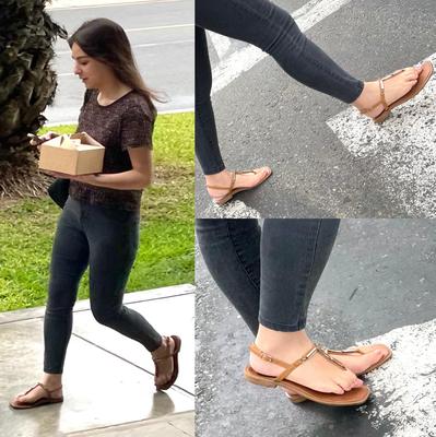 Latina candid feet 