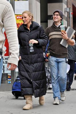Blake Lively filming Gossip Girl, September , 