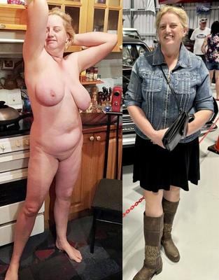 Jacqui dressed and nude
