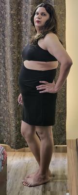 brunette shemale monica m in black dress s