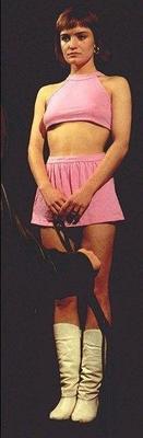 Retro Spanking Janus FD brunette pink outfit