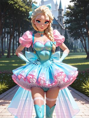 エルサx愛らしいパフドレス