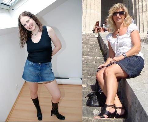Sabine o Heike vs Sina comparação Altfotzen Hure Arsch Butt como
