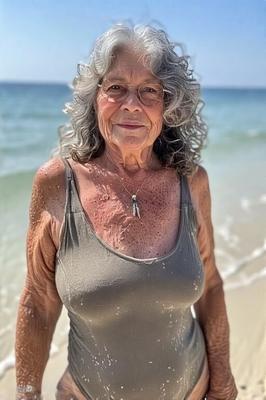 Femmes matures à la plage (NN)
