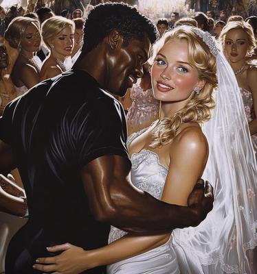Desculpe mano, parece que um homem negro está levando sua noiva esta noite