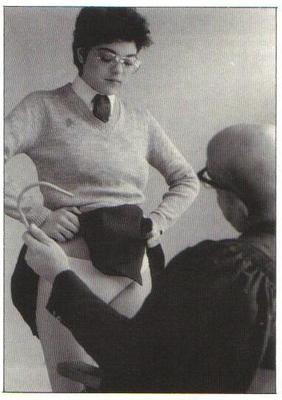 Retro Spanking Blushes picture set Seen through window