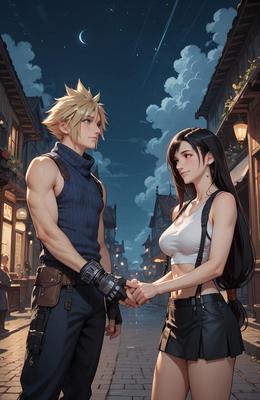 Final Fantasy Cloud bate Tifa Hard
