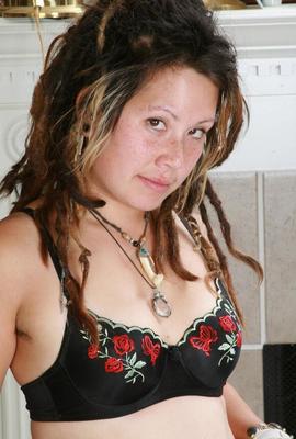 Chubby inked hairy hippy with pierced tits and cunt u may