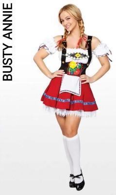  Advertising shots of busty Annie H. in a sexy dirndl