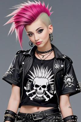 Chica punk chupando polla y jodidamente genial