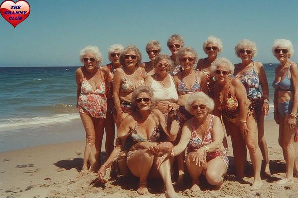 GRANNIES DAY OUT ON THE BEACH