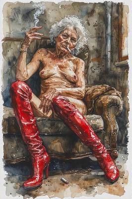 AI Drawings: Grandma Has a Little Smoke