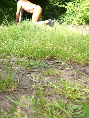 slave pet outdoor with leash