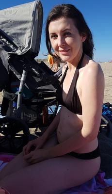 Voyeur espía oops bikini traje de baño downblouse nipslip pies