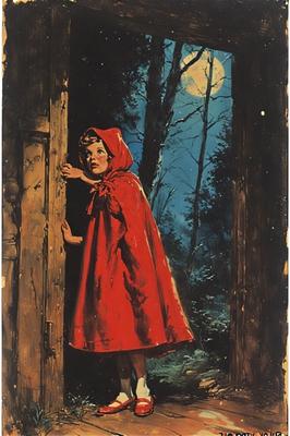 AI Drawings: Little Red Riding Hood Adult Pulp Version