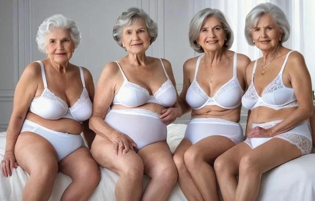 Mi selección de IA de vestidos para abuelas desnudadas.